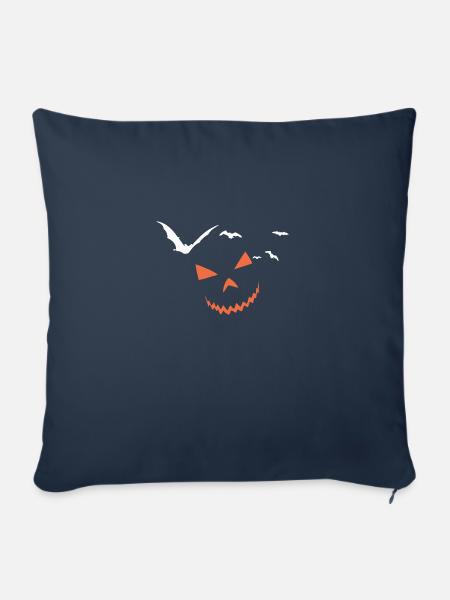 halloween,kürbis,fledermaus, gruselig - Sofakissenbezug 45 x 45 cm - Navy