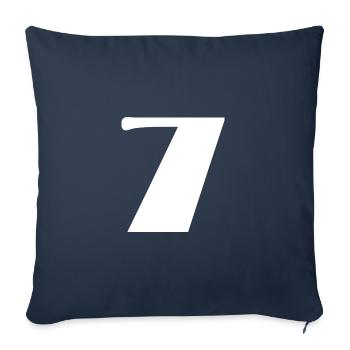 7 YEARS. 7th ANNIVERSARY. BIRTHDAY 7 YEARS. 7 - Sofa pillowcase 17,3'' x 17,3'' (45 x 45 cm) - navy - Front