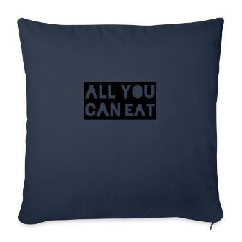 all you can eat - Sofa pillowcase 17,3'' x 17,3'' (45 x 45 cm) - navy - Front