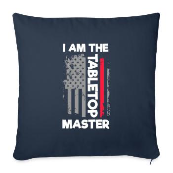 Board Games Strategist - Sofa pillowcase 17,3'' x 17,3'' (45 x 45 cm) - navy - Front