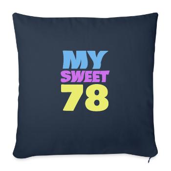 78 - Sofa pillowcase 17,3'' x 17,3'' (45 x 45 cm) - navy - Front