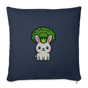 Frère-Lapin - Housse de coussin décorative 45 x 45 cm - bleu marine - Devant
