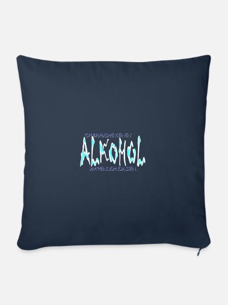 alkohol weiss - Sofakissenbezug 45 x 45 cm - Navy