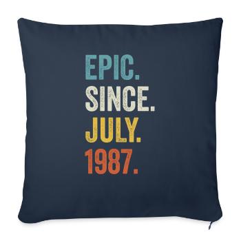 35 Years Old Epic Since July 1987 35th Birthday - Sofa pillowcase 17,3'' x 17,3'' (45 x 45 cm) - navy - Front