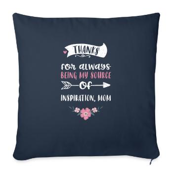 Thanks for always being my sourc... - Sofakissenbezug 45 x 45 cm - Navy - Vorne