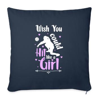 Volleyball Player Training - Sofa pillowcase 17,3'' x 17,3'' (45 x 45 cm) - navy - Front