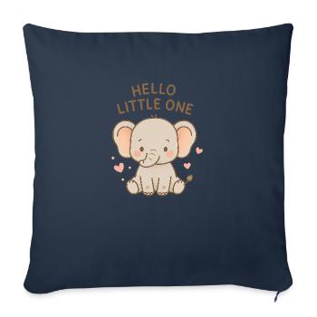 Hello little one ♥️ - Sofa pillowcase 17,3'' x 17,3'' (45 x 45 cm) - navy - Front