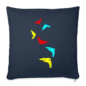 Drill - Sofa pillowcase 17,3'' x 17,3'' (45 x 45 cm) - navy - Front