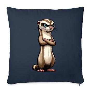 Furets Gardiens de furets Propriétaires de furets - Housse de coussin décorative 45 x 45 cm - bleu marine - Devant