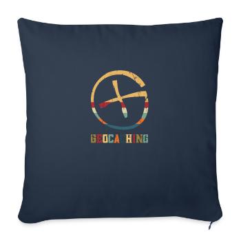 Geocaching Target Cross | Geocaching - Sofa pillowcase 17,3'' x 17,3'' (45 x 45 cm) - navy - Front