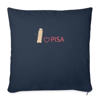 Pisa Passion: style that will conquer your heart! Gift - Sofa pillowcase 17,3'' x 17,3'' (45 x 45 cm) - navy - Front