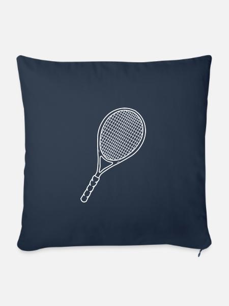 Tennisschläger - Sofakissenbezug 45 x 45 cm - Navy