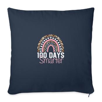 100 days smarter - Sofa pillowcase 17,3'' x 17,3'' (45 x 45 cm) - navy - Front