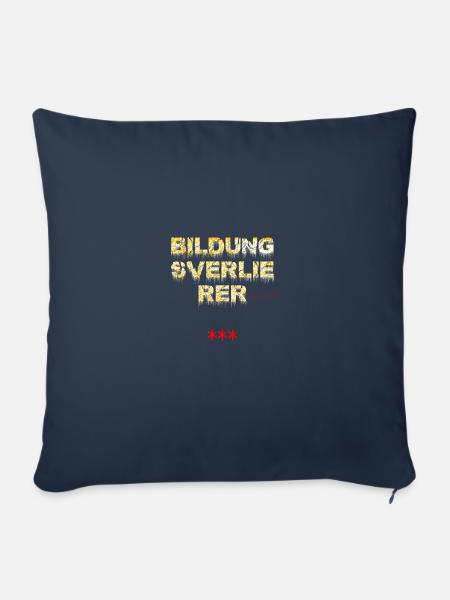 bildungsverlierer/in/endes - Sofakissenbezug 45 x 45 cm - Navy