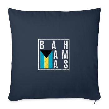 Bahamas - Housse de coussin décorative 45 x 45 cm - bleu marine - Devant