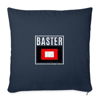 Baster - Housse de coussin décorative 45 x 45 cm - bleu marine - Devant