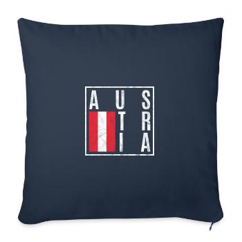 Austria - Sofa pillowcase 17,3'' x 17,3'' (45 x 45 cm) - navy - Front