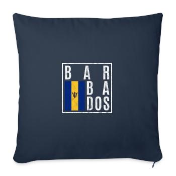 Barbade - Housse de coussin décorative 45 x 45 cm - bleu marine - Devant