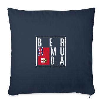 Bermudes - Housse de coussin décorative 45 x 45 cm - bleu marine - Devant