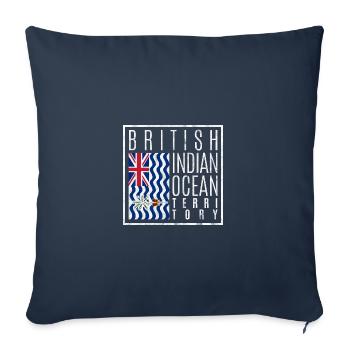 Territoire britannique de l’océan Indien - Housse de coussin décorative 45 x 45 cm - bleu marine - Devant