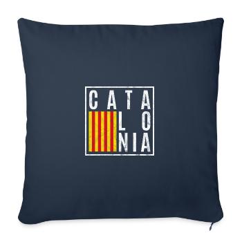 Catalogne - Housse de coussin décorative 45 x 45 cm - bleu marine - Devant