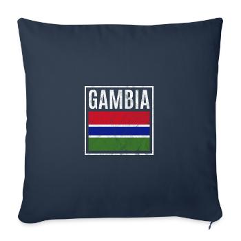 Gambie - Housse de coussin décorative 45 x 45 cm - bleu marine - Devant