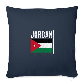 Jordanie - Housse de coussin décorative 45 x 45 cm - bleu marine - Devant