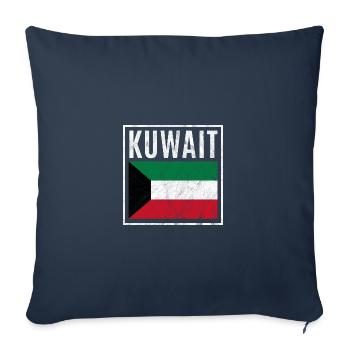 Koweït - Housse de coussin décorative 45 x 45 cm - bleu marine - Devant