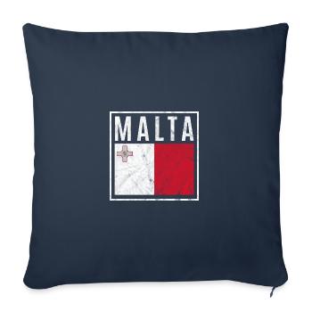 Malte - Housse de coussin décorative 45 x 45 cm - bleu marine - Devant