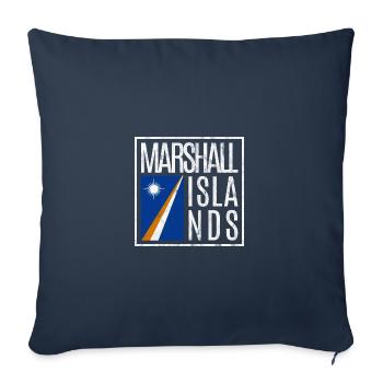 Îles Marshall - Housse de coussin décorative 45 x 45 cm - bleu marine - Devant