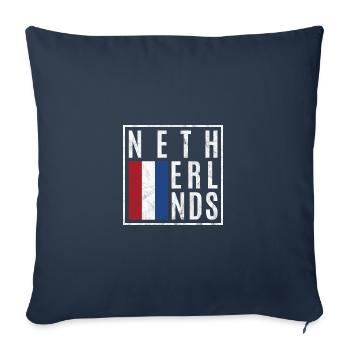 Pays-Bas - Housse de coussin décorative 45 x 45 cm - bleu marine - Devant