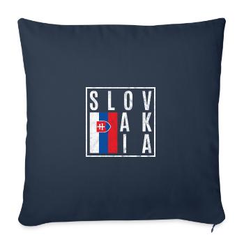 Slovakia - Sofa pillowcase 17,3'' x 17,3'' (45 x 45 cm) - navy - Front