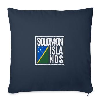 Îles Salomon - Housse de coussin décorative 45 x 45 cm - bleu marine - Devant