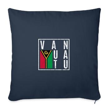 Vanuatu - Housse de coussin décorative 45 x 45 cm - bleu marine - Devant