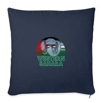 Sahara occidental - Housse de coussin décorative 45 x 45 cm - bleu marine - Devant