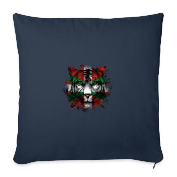Pays basque - Housse de coussin décorative 45 x 45 cm - bleu marine - Devant