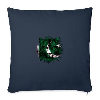 Pakistan - Housse de coussin décorative 45 x 45 cm - bleu marine - Devant