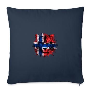 Norvège - Housse de coussin décorative 45 x 45 cm - bleu marine - Devant
