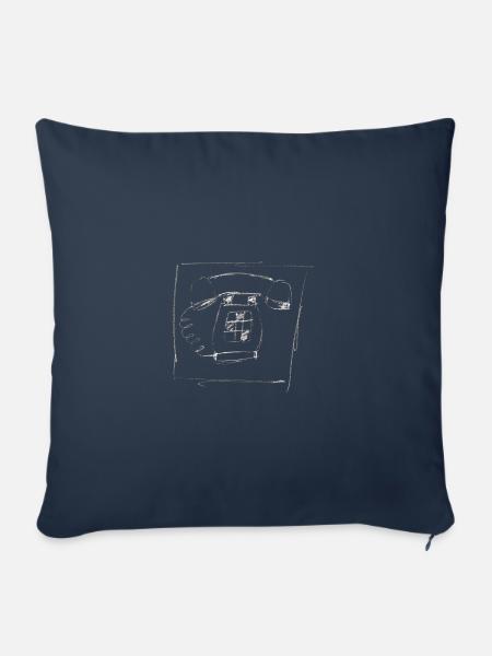 telefon for dark - Sofakissenbezug 45 x 45 cm - Navy