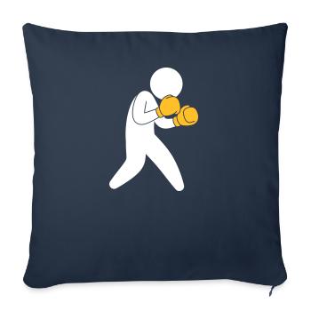 A Boxer Exercising In The Ring - Sofa pillowcase 17,3'' x 17,3'' (45 x 45 cm) - navy - Front