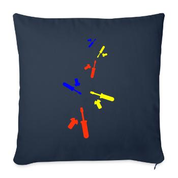 Screwdriver icon - Sofa pillowcase 17,3'' x 17,3'' (45 x 45 cm) - navy - Front
