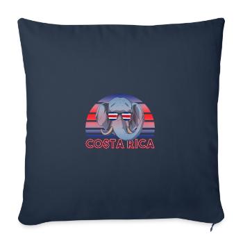 Costa Rica - Housse de coussin décorative 45 x 45 cm - bleu marine - Devant