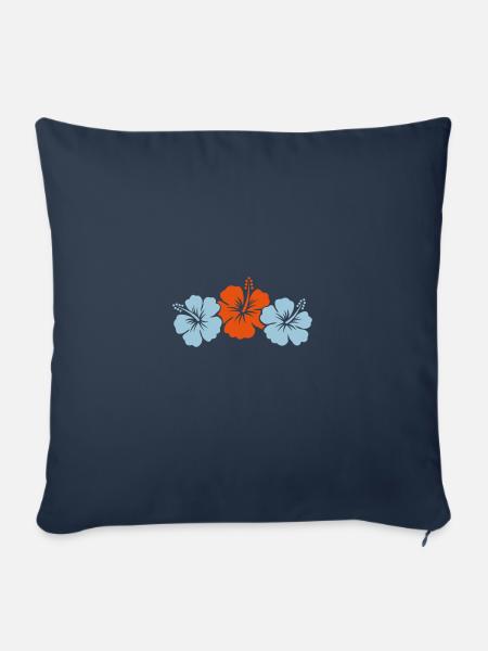 hibiskus 02 - Sofakissenbezug 45 x 45 cm - Navy