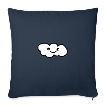 nuage smile - Housse de coussin décorative 45 x 45 cm - bleu marine - Devant