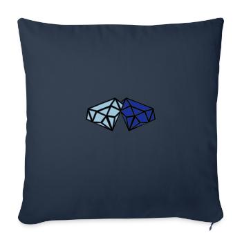 diamants - Housse de coussin décorative 45 x 45 cm - bleu marine - Devant