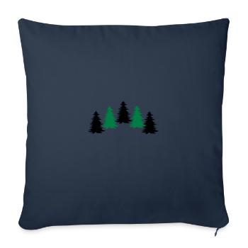 trees forest - Sofa pillowcase 17,3'' x 17,3'' (45 x 45 cm) - navy - Front