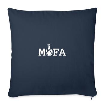 Moped - engine piston - 25km/h - Sofa pillowcase 17,3'' x 17,3'' (45 x 45 cm) - navy - Front