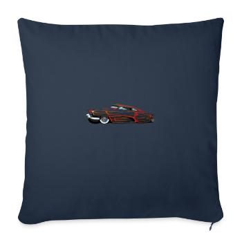 voiture hot rod ancienne americaine muscle car 230 - Housse de coussin décorative 45 x 45 cm - bleu marine - Devant