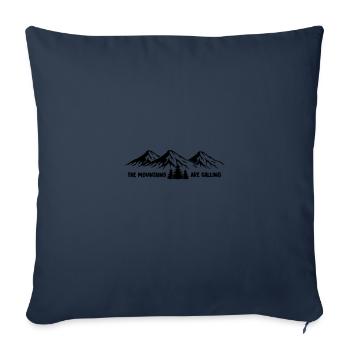 the mountains are calling - Sofa pillowcase 17,3'' x 17,3'' (45 x 45 cm) - navy - Front
