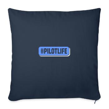 #PILOTLIFE Geschenke - Sofakissenbezug 45 x 45 cm - Navy - Vorne